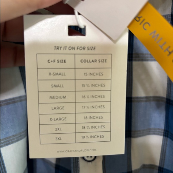 NWT Craft + Flow Long Sleeve Roll-Up Button-Down Shirt Plaid Size XL MSRP $65 - Picture 5 of 16